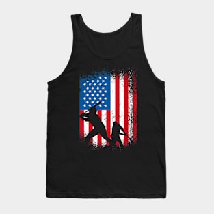 Baseball Lover American Flag Baseball Tank Top